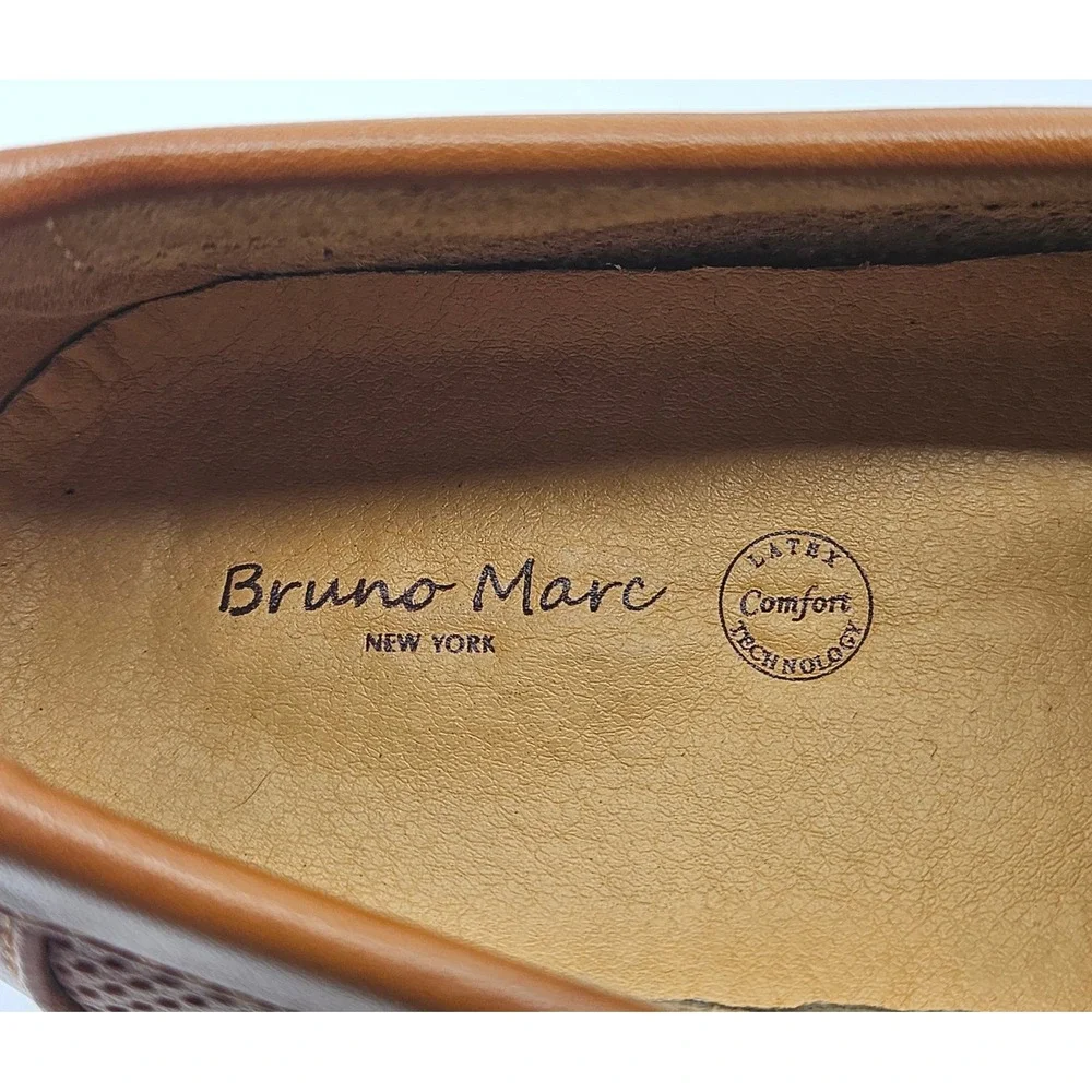 Men's‎ Bruno Marc Brown Perforated Driving Loafers Slip On Boat Shoes Size 11